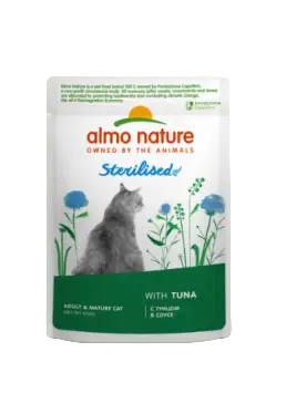 Купить almo nature Влажный корм для стерилизованных кошек с тунцом в соусе (пауч)