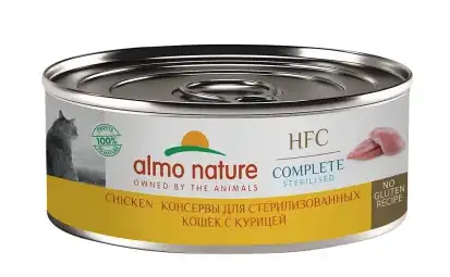 Купить almo nature hfc complete sterilised консервы для взрослых стерилизованных кошек и котят с 3-х месяцев, с курицей
