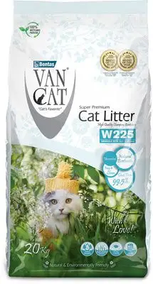 Купить van cat комкующийся наполнитель для кошек натуральный, без пыли, пакет (natural) (w225)
