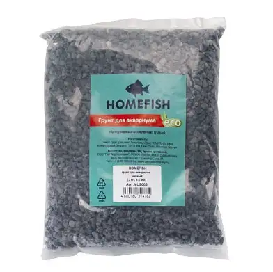 HOMEFISH грунт для аквариума 3-5 мм черный
