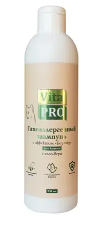 Купить vita pro шампунь для котят гипоаллергенный, "без слез" с экстрактом алоэ-вера