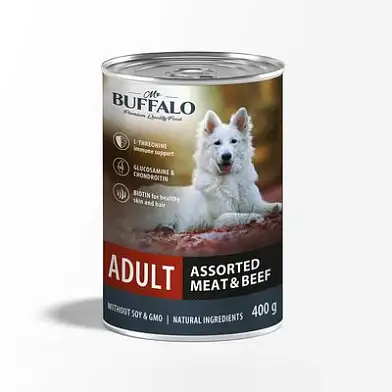 Mr.Buffalo  консервы для собак "Мясное ассорти с говядиной"