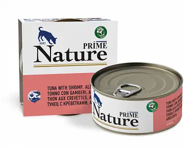 PRIME NATURE Консервы для собак тунец с креветками и алоэ в бульоне