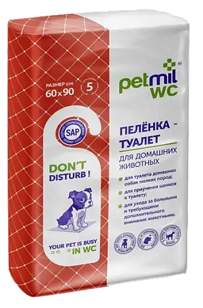 Купить petmil Пеленка для собак и кошек впитывающая одноразовая с суперабсорбентом 