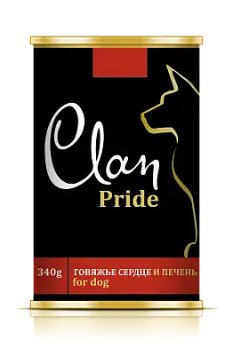 Clan Pride консервы для собак Говяжье сердце и печень