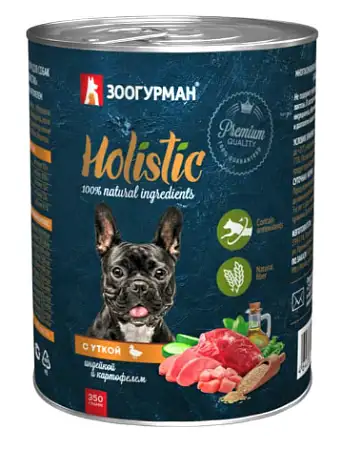 Купить Зоогурман консервы для собак "holistic" с уткой, индейкой и картофелем