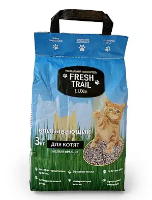 Fresh Trail Luxe впитывающий минеральный наполнитель для котят
