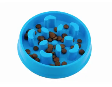 WOGY миска пластиковая интерактивная для собак, синяя