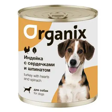Organix консервы для собак Индейка с сердечками и шпинатом