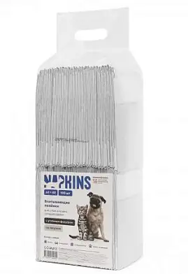 Napkins Premium Black впитывающие пелёнки для собак и кошек с угольным фильтром 